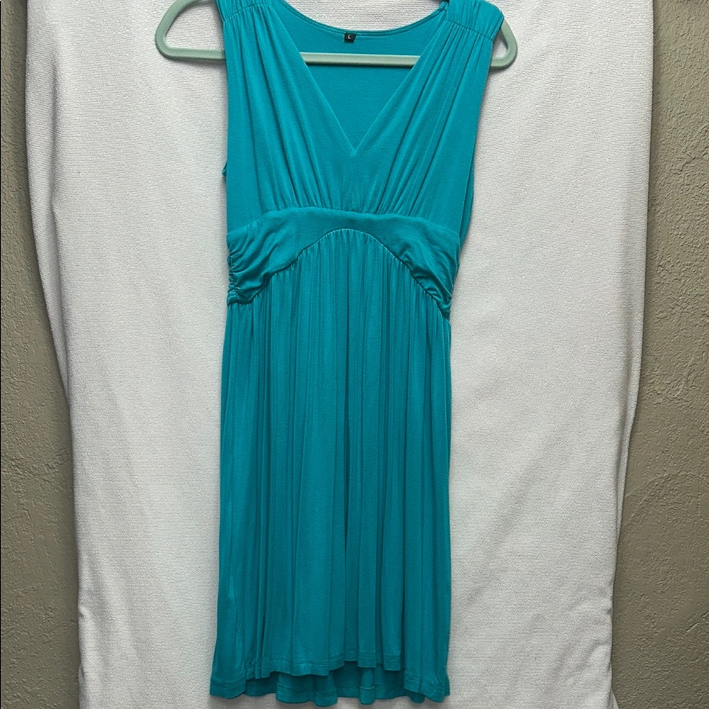 Turquoise Sleeveless Dress